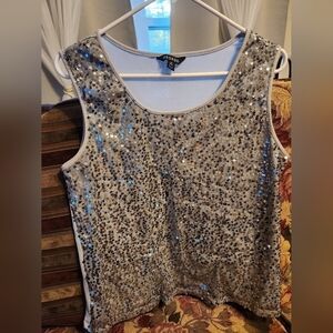 Sequin gray camisole
